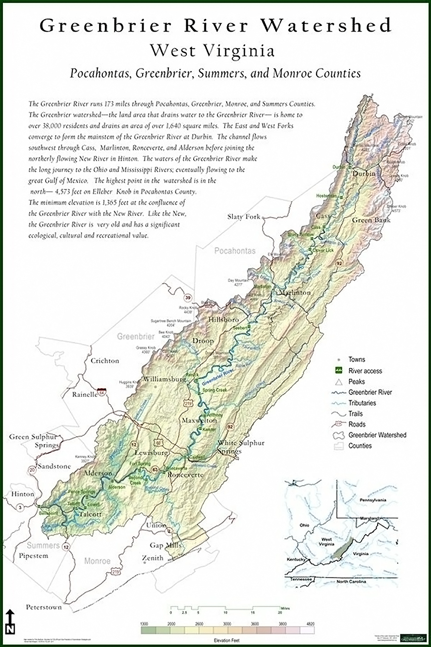 Greenbrier River Trail Map With Mile Markers Map Resu - vrogue.co